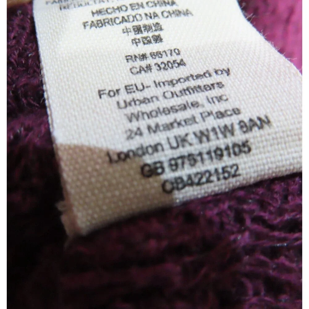 Free People Revolve Boho Wrap Sweater‎ Small Linen Blend Asymmetrical Hem Knit
